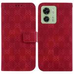 For Motorola Edge 40 Double 8-shaped Embossed Leather Phone Case(Red)