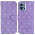 For Motorola Edge 40 Pro Double 8-shaped Embossed Leather Phone Case(Purple)