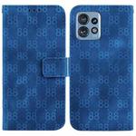 For Motorola Edge 40 Pro Double 8-shaped Embossed Leather Phone Case(Blue)