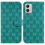 For Motorola Moto G13 / G23 / G53 Double 8-shaped Embossed Leather Phone Case(Green)