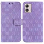For Motorola Moto G13 / G23 / G53 Double 8-shaped Embossed Leather Phone Case(Purple)