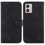 For Motorola Moto G13 / G23 / G53 Double 8-shaped Embossed Leather Phone Case(Black)
