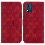 For Motorola Moto E13 Double 8-shaped Embossed Leather Phone Case(Red)