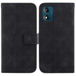 For Motorola Moto E13 Double 8-shaped Embossed Leather Phone Case(Black)