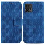 For Motorola Moto G72 Double 8-shaped Embossed Leather Phone Case(Blue)
