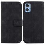 For Motorola Moto E22 / E22i Double 8-shaped Embossed Leather Phone Case(Black)