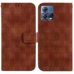 For Motorola Moto S30 Pro/Edge 30 Fusion 5G Double 8-shaped Embossed Leather Phone Case(Brown)