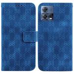 For Motorola Moto S30 Pro/Edge 30 Fusion 5G Double 8-shaped Embossed Leather Phone Case(Blue)