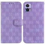 For Motorola Edge 30 Neo / Edge 30 Lite Double 8-shaped Embossed Leather Phone Case(Purple)