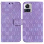 For Motorola Moto X30 Pro/Edge 30 Ultra 5G Double 8-shaped Embossed Leather Phone Case(Purple)