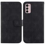 For Motorola Moto G42 Double 8-shaped Embossed Leather Phone Case(Black)