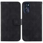 For Motorola Moto G 2022 Double 8-shaped Embossed Leather Phone Case(Black)