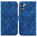 For Motorola Moto G200 5G / Edge S30 Double 8-shaped Embossed Leather Phone Case(Blue)