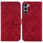 For Motorola Moto G200 5G / Edge S30 Double 8-shaped Embossed Leather Phone Case(Red)