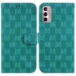 For Motorola Moto G Stylus 4G 2022 Double 8-shaped Embossed Leather Phone Case(Green)