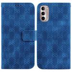 For Motorola Moto G Stylus 4G 2022 Double 8-shaped Embossed Leather Phone Case(Blue)