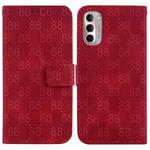 For Motorola Moto G Stylus 4G 2022 Double 8-shaped Embossed Leather Phone Case(Red)
