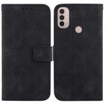 For Motorola Moto E20 / E30 / E40 Double 8-shaped Embossed Leather Phone Case(Black)