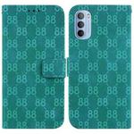 For Motorola Moto G31  / G41 Double 8-shaped Embossed Leather Phone Case(Green)