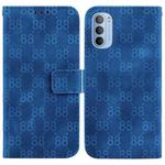 For Motorola Moto G31  / G41 Double 8-shaped Embossed Leather Phone Case(Blue)