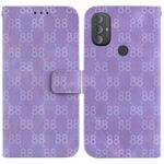 For Motorola Moto G Power 2022 Double 8-shaped Embossed Leather Phone Case(Purple)