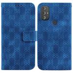 For Motorola Moto G Power 2022 Double 8-shaped Embossed Leather Phone Case(Blue)