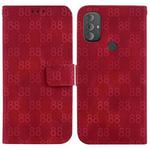 For Motorola Moto G Power 2022 Double 8-shaped Embossed Leather Phone Case(Red)