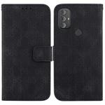 For Motorola Moto G Power 2022 Double 8-shaped Embossed Leather Phone Case(Black)
