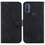 For Motorola G Pure Double 8-shaped Embossed Leather Phone Case(Black)