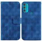 For Motorola Moto G71 5G Double 8-shaped Embossed Leather Phone Case(Blue)