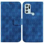 For Motorola Moto G60S Double 8-shaped Embossed Leather Phone Case(Blue)