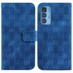 For Motorola Edge 20 Pro Double 8-shaped Embossed Leather Phone Case(Blue)