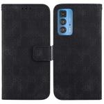 For Motorola Edge 20 Pro Double 8-shaped Embossed Leather Phone Case(Black)