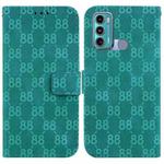 For Motorola Moto G60 / G40 Fusion Double 8-shaped Embossed Leather Phone Case(Green)