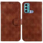 For Motorola Moto G60 / G40 Fusion Double 8-shaped Embossed Leather Phone Case(Brown)