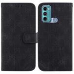 For Motorola Moto G60 / G40 Fusion Double 8-shaped Embossed Leather Phone Case(Black)