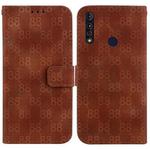 For Motorola Moto G8 Power Lite Double 8-shaped Embossed Leather Phone Case(Brown)