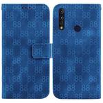 For Motorola Moto G8 Power Lite Double 8-shaped Embossed Leather Phone Case(Blue)