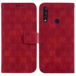 For Motorola Moto G8 Power Lite Double 8-shaped Embossed Leather Phone Case(Red)