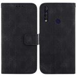 For Motorola Moto G8 Power Lite Double 8-shaped Embossed Leather Phone Case(Black)