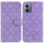 For Motorola Moto G14 Double 8-shaped Embossed Leather Phone Case(Purple)