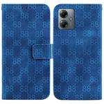 For Motorola Moto G14 Double 8-shaped Embossed Leather Phone Case(Blue)