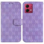 For Motorola Moto G84 Double 8-shaped Embossed Leather Phone Case(Purple)