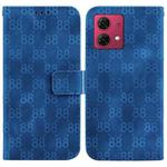 For Motorola Moto G84 Double 8-shaped Embossed Leather Phone Case(Blue)