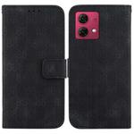 For Motorola Moto G84 Double 8-shaped Embossed Leather Phone Case(Black)