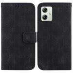 For Motorola Moto G54 Double 8-shaped Embossed Leather Phone Case(Black)