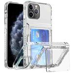 For iPhone 11 Pro Crystal Clear Flip Card Slot Phone Case(Transparent)