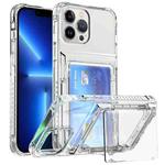 For iPhone 13 Pro Crystal Clear Flip Card Slot Phone Case(Transparent)