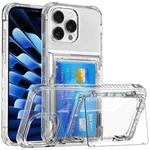 For iPhone 16 Pro Crystal Clear Flip Card Slot Phone Case(Transparent)