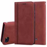 For Xiaomi Redmi 6A Frosted Business Magnetic Horizontal Flip PU Leather Case with Holder & Card Slot & Lanyard(Brown)